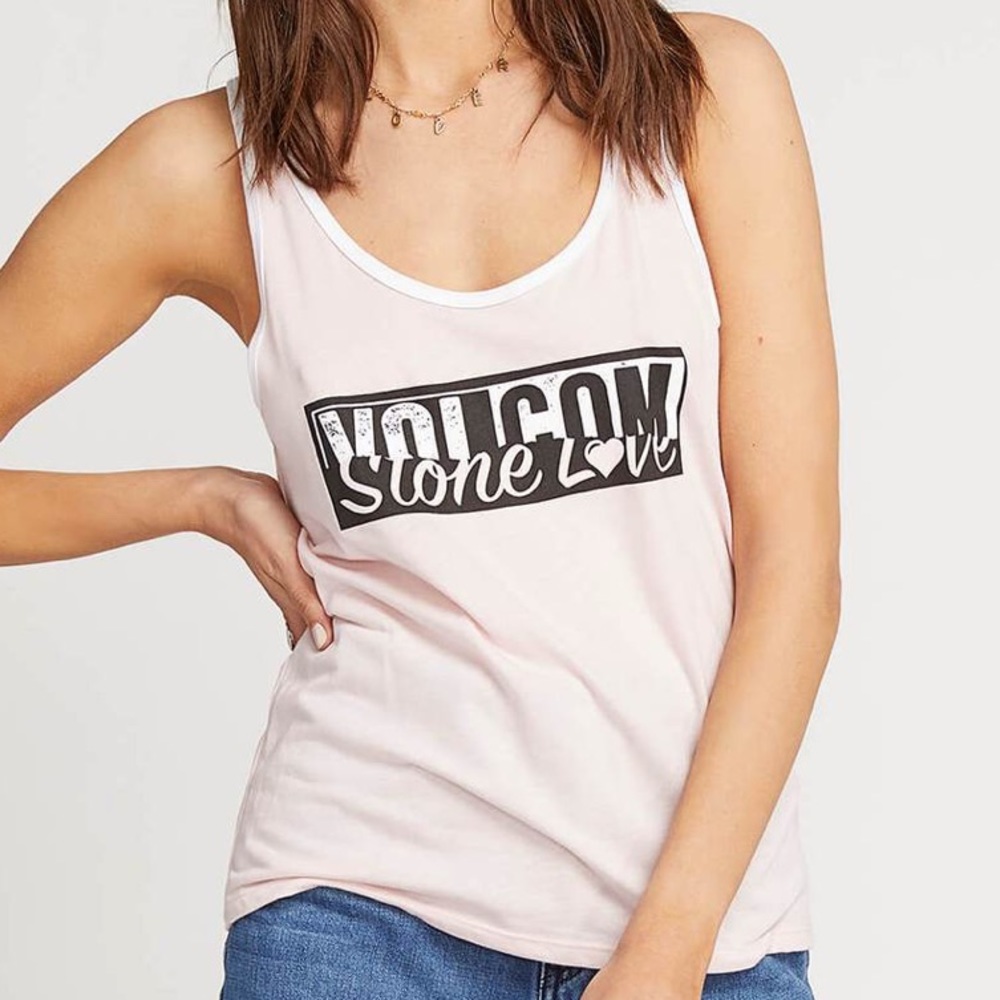 NWT Volcom Stone Love Ringer Tank/ Top Light Pink